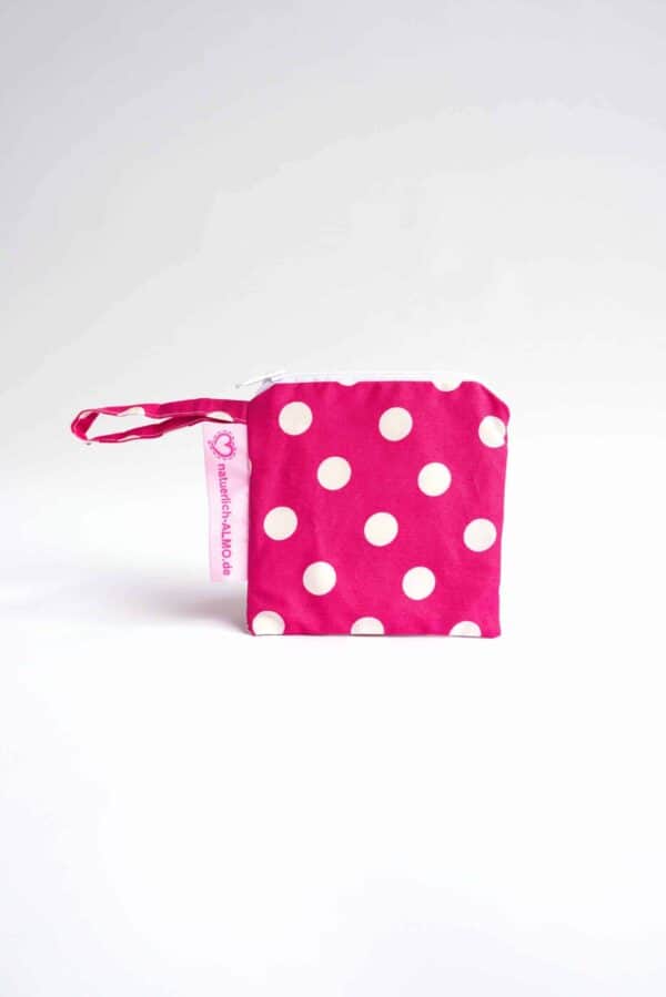 Wetbag S - rosa a pois bianchi